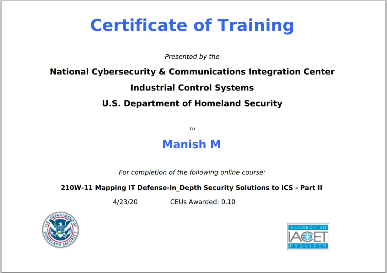 Mapping IT Defense-in-Depth Security Solutions to ICS Part 2 certificate